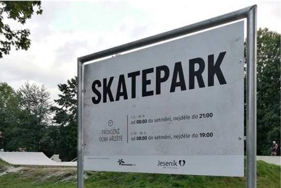 Skatepark v zimním období uzavřen